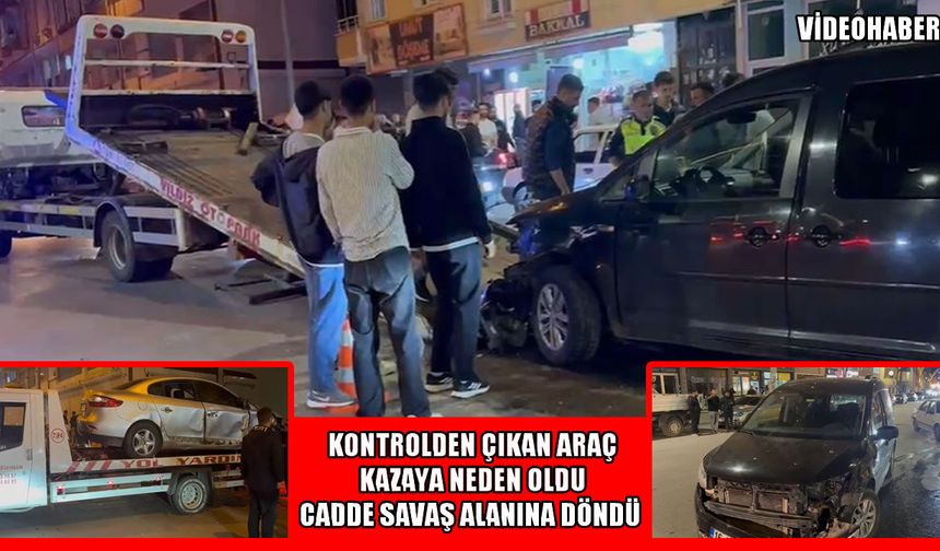 Muş’ta ortalık savaş alanına döndü: 5 araca çarptı, 1 kişi yaralandı