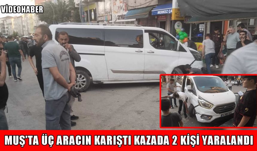 Muş'ta zincirleme kaza: 2 yaralı!