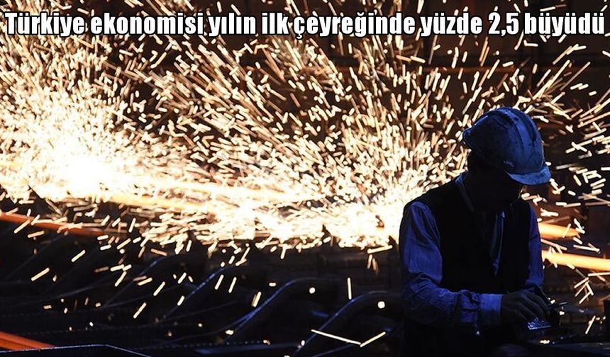 Türkiye ekonomisi yılın ilk çeyreğinde yüzde 2,5 büyüdü