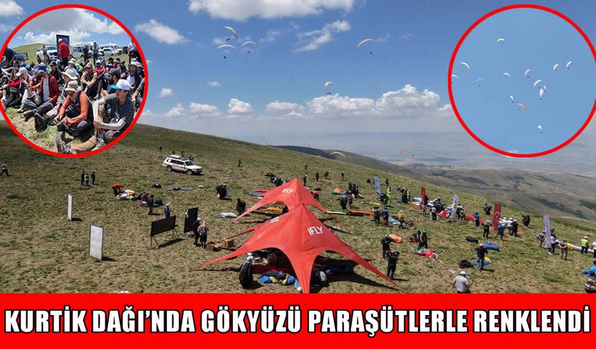 Muş semalarında görsel şölen: Paraşütçülerin yarışı nefes kesti