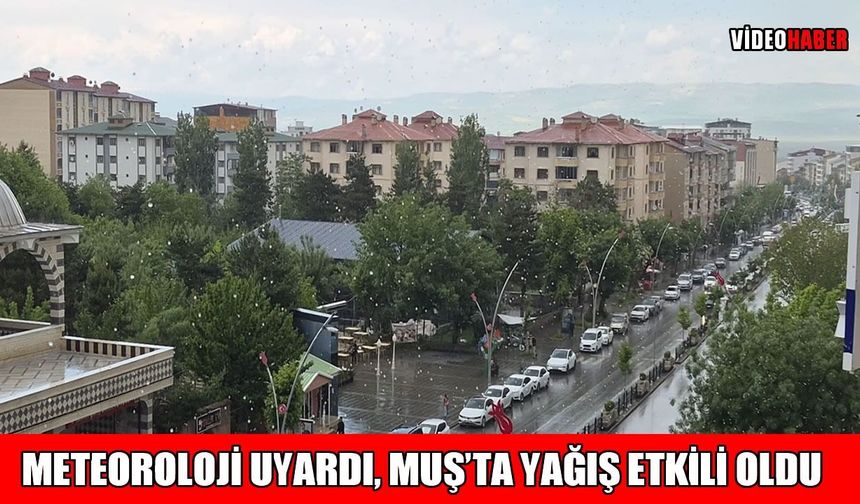 Muş’ta gök gürültülü sağanak yağış etkili oldu