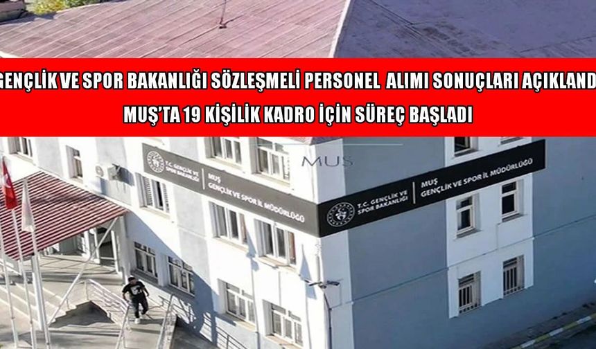 GSB Muş personel alım sonuçları açıklandı: 19 kişilik kadroda isimler belli oldu!