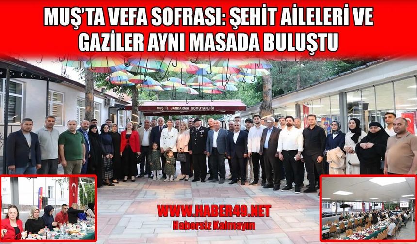 Jandarma’nın 187. yıl dönümü: Muş Valisi Çakır, şehit aileleri ve gazilerle bir araya geldi