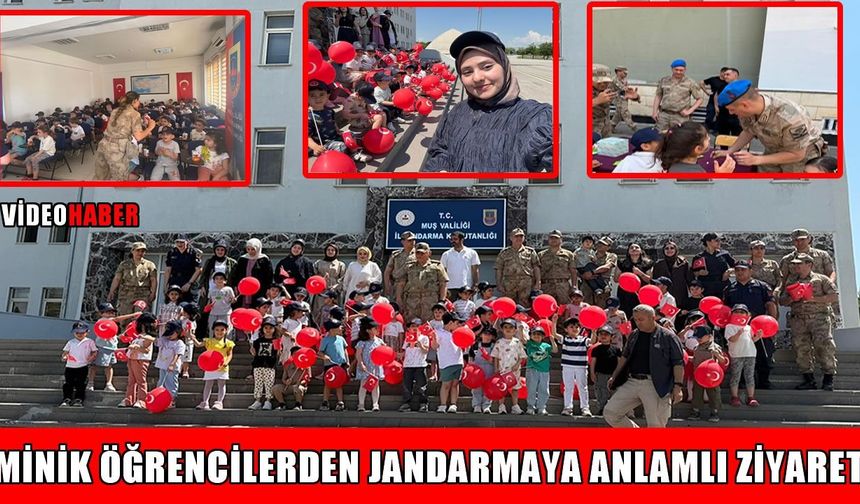 Muş’ta ‘Dahi Çocuklar Kreş ve Anaokulu’ öğrencileri jandarmayla tanıştı
