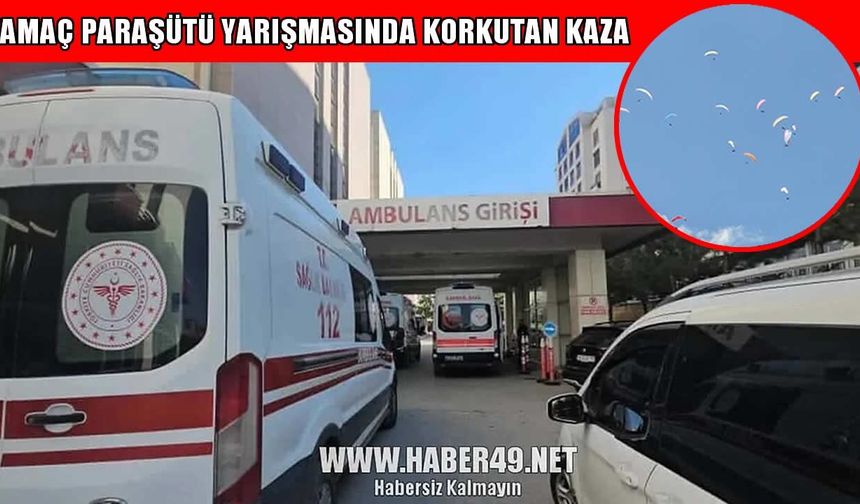 Muş’ta yürekleri ağza getiren kaza: Yamaç paraşütçüsü iniş sırasında düştü