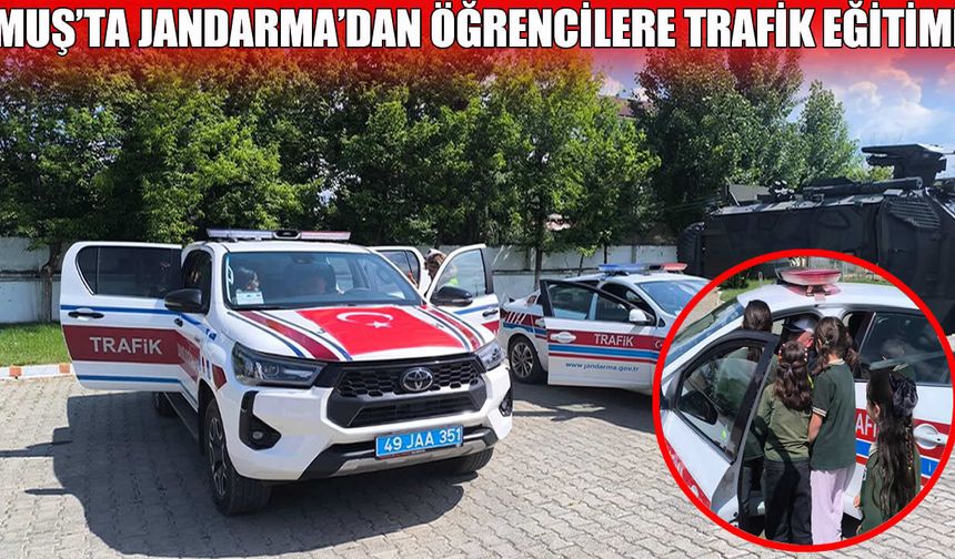 Korkut’ta jandarmadan ilkokul öğrencilerine trafik eğitimi