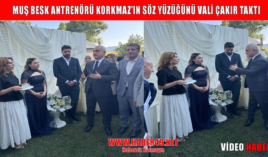 Muş Valisi Çakır genç çiftin mutluluğuna ortak oldu