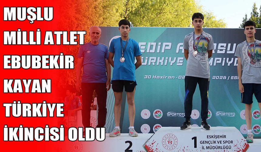 Muşlu milli atlet Ebubekir Kayan’dan Eskişehir’de çifte madalya gururu