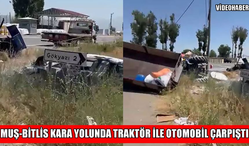 Muş-Bitlis kara yolunda kaza: Otomobil alev aldı, 3 kişi yaralandı