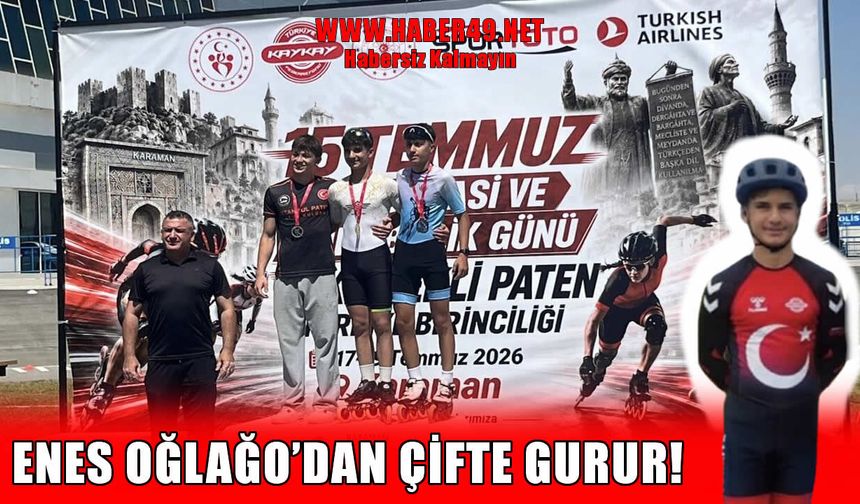 Muşlu sporcu Enes Oğlağo, Türkiye Şampiyonası'nda zirvede