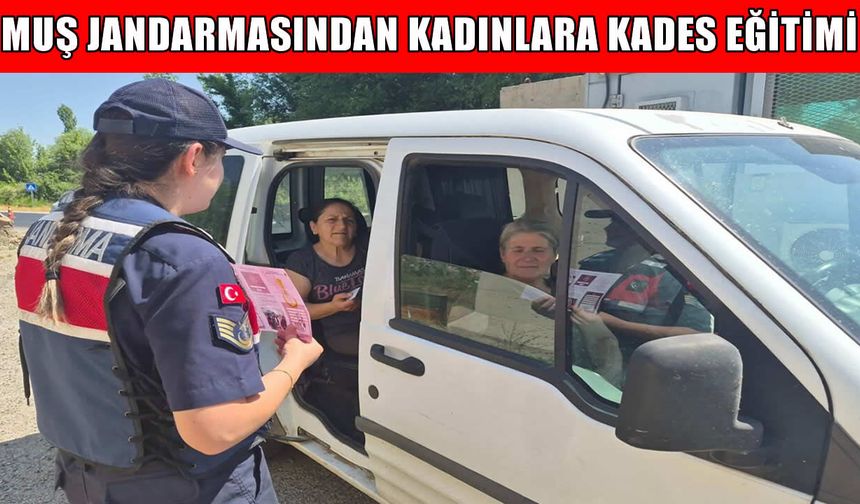 Muş'ta yol kontrol noktasında KADES farkındalığı oluşturuldu