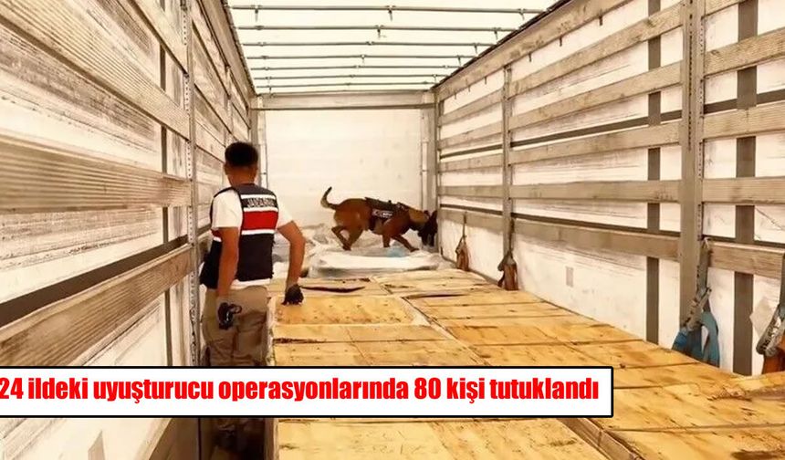 24 ilde zehir tacirlerine operasyon: 80 kişi tutuklandı