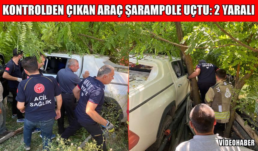 Muş-Bingöl kara yolunda araç şarampole uçtu: 2 kişi yaralandı