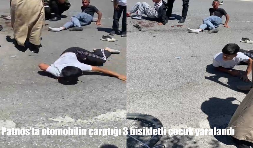 Patnos'ta bisikletli çocuklara otomobil çarptı: 2’si ağır 3 yaralı