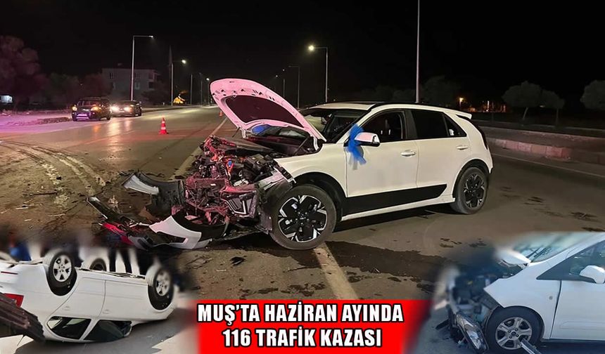 Muş’ta Haziran bilançosu: 116 kazada 76 yaralı