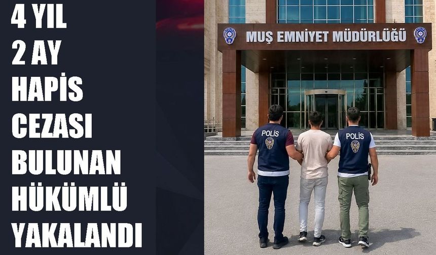 Muş'ta tefecilikten 4 yıl 2 ay hapis cezası bulunan firari hükümlü yakalandı