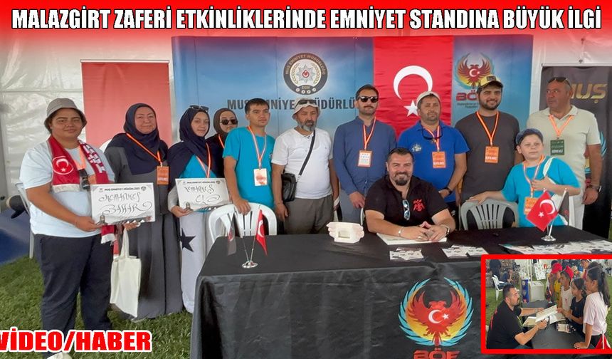 Muş Emniyeti’nden Malazgirt’te anlamlı etkinlik: Ziyaretçilerin isimleri sanata dönüştü