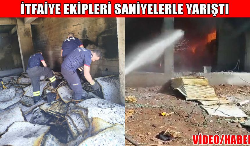 Muş'ta 6 katlı inşaatta yükselen alevler paniğe neden oldu!