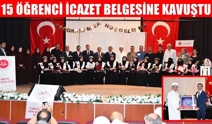 Varto’da ilk hafızlık icazet merasimi düzenlendi