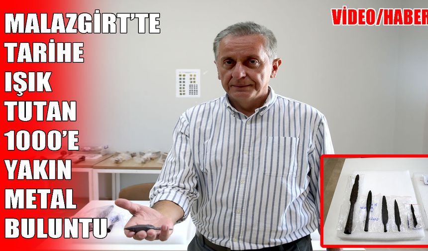 Malazgirt’te gün yüzüne çıkarılan 1000’e yakın metal obje laboratuvarda inceleniyor
