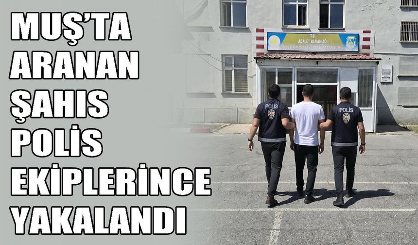 Muş’ta 2 yıl kesinleşmiş hapis cezası bulunan hükümlü yakalandı