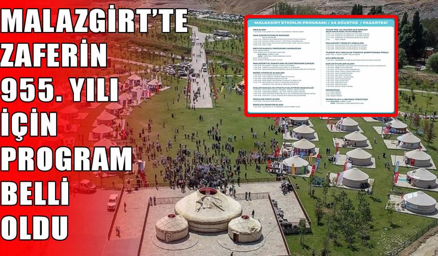 Malazgirt’te zaferin 955. yılı için program belli oldu