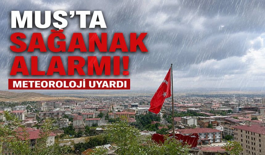 Muş için sağanak yağış uyarısı: Meteoroloji'den sarı kod alarmı!