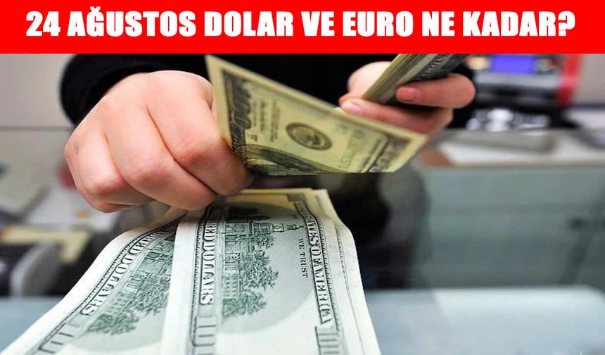 Dolar ve Euro’da son durum: 24 Ağustos döviz kurları