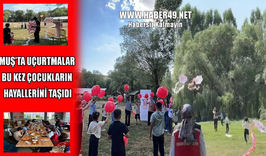Bulanık'ta çocuklar hayallerini uçurtmalarla gökyüzüne bıraktı