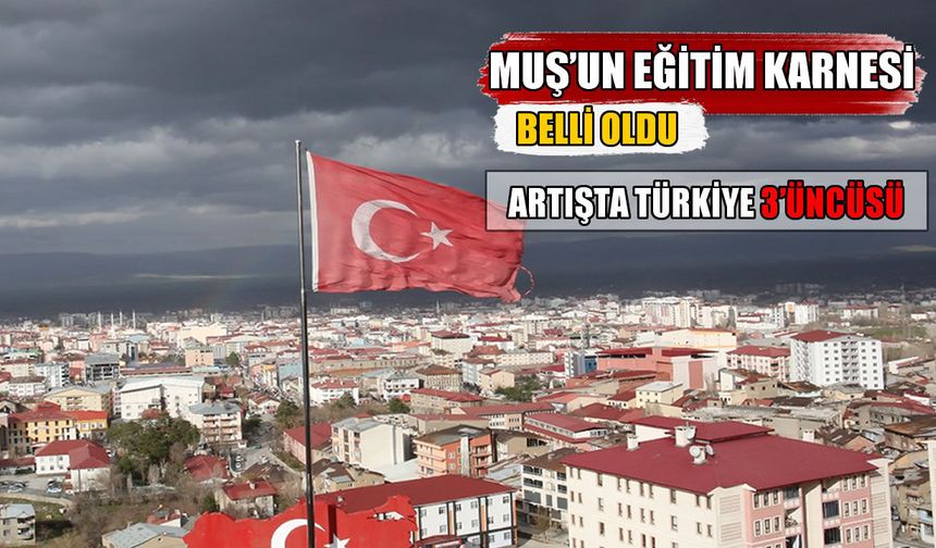 Muş eğitimde Türkiye ortalamasının gerisinde: Artışta Türkiye 3’üncüsü