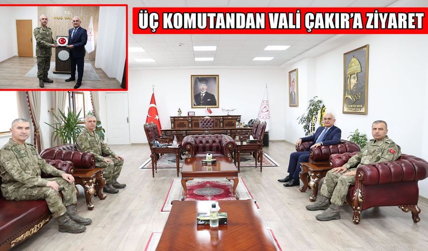 Komutanlardan Muş Valisi Çakır’a ziyaret