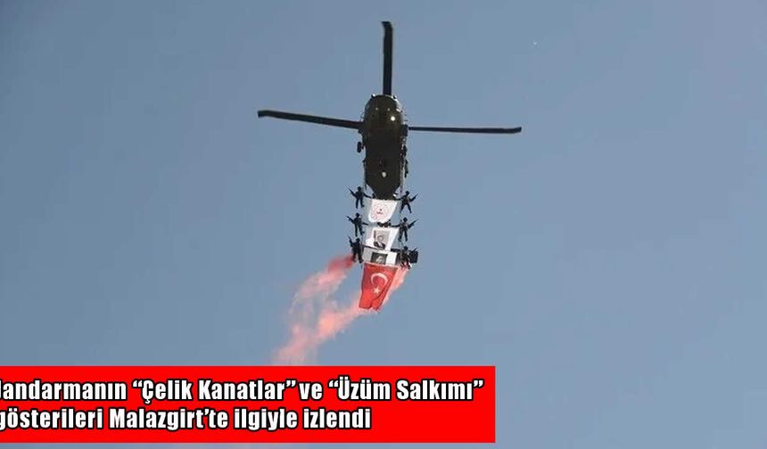 Gökyüzünde görsel şölen: Malazgirt Zaferi kutlamalarında jandarmadan nefes kesen gösteri