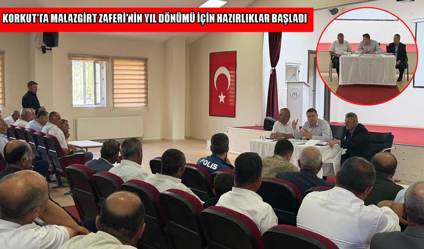 Korkut’ta muhtarlarla Malazgirt Zaferi toplantısı yapıldı