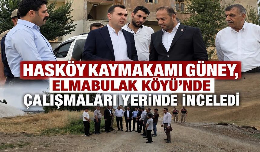 Hasköy Kaymakamı Güney’den Elmabulak Köyü’ne yatırım incelemesi