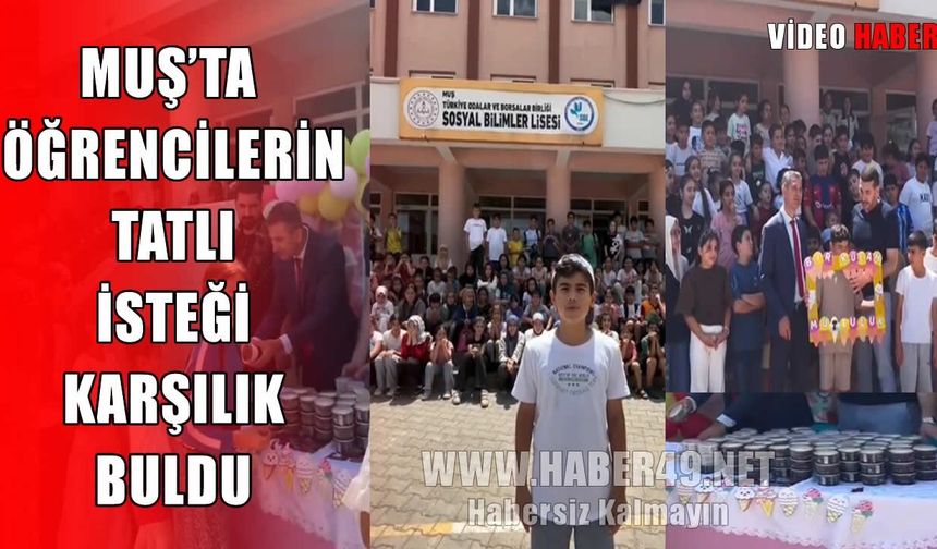 Muş'ta bir videoyla başlayan dondurma isteği tatlı sonla bitti