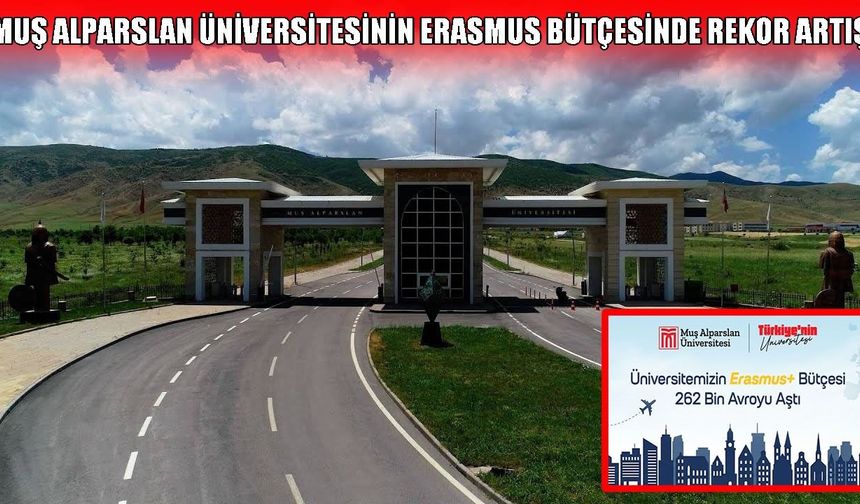 Muş Alparslan Üniversitesi’nin Erasmus+ bütçesi 262 bin euro’yu aştı