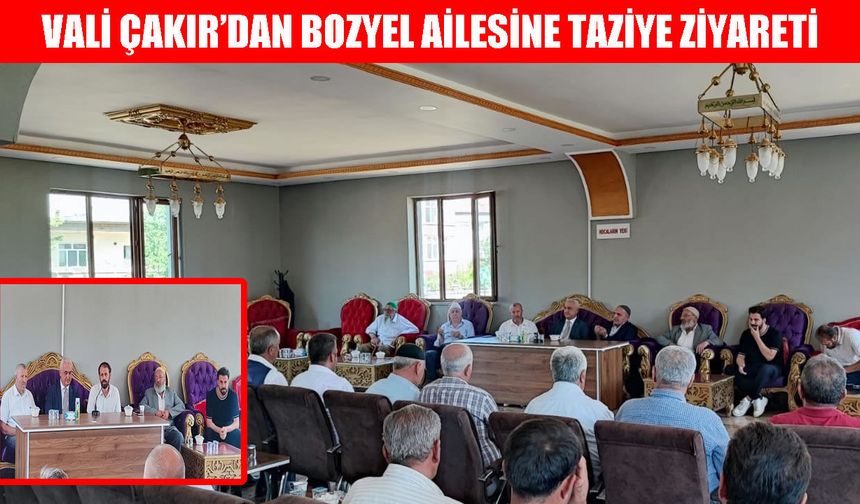 Muş Valisi Çakır’dan Muşspor Asbaşkanı Bozyel’e taziye ziyareti