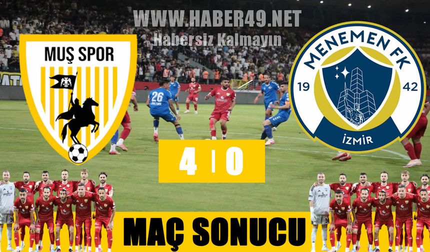 Muşspor ilk üç puanını 4 golle aldı