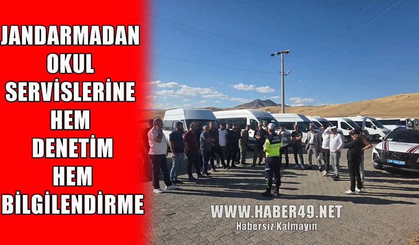 Muş’ta okul servislerine jandarma denetimi