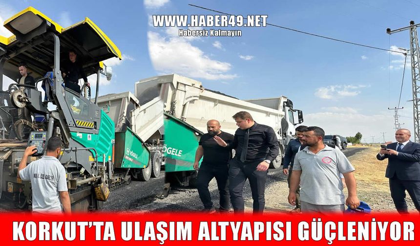 Korkut Kaymakamı Meram, sıcak asfalt çalışmalarını inceledi