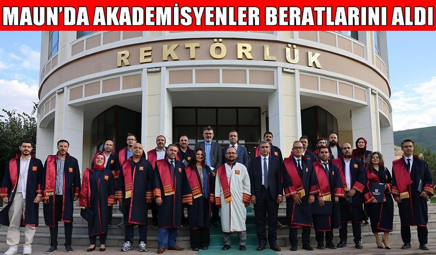 MAUN’da yeni unvan alan akademisyenlere beratları takdim edildi