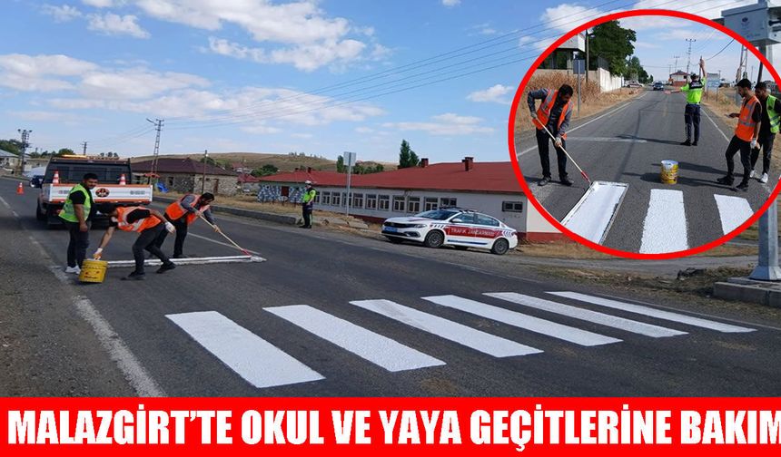Malazgirt’te okul ve yaya geçitleri Jandarma eliyle yenilendi