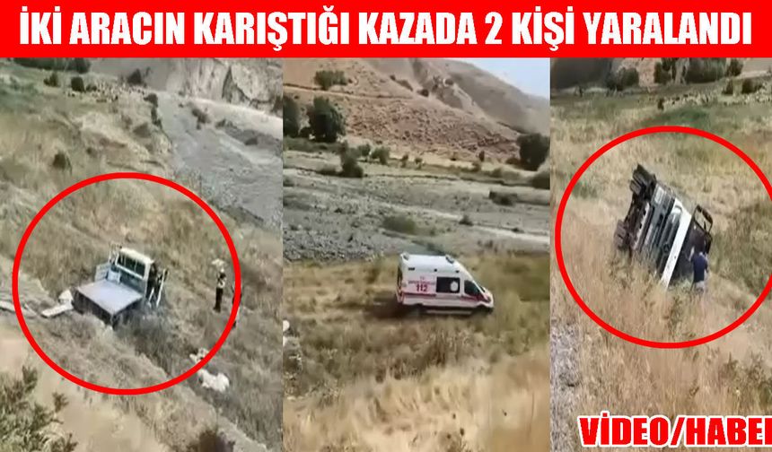 Muş’ta 2 araç şarampole uçtu: 2 yaralı!