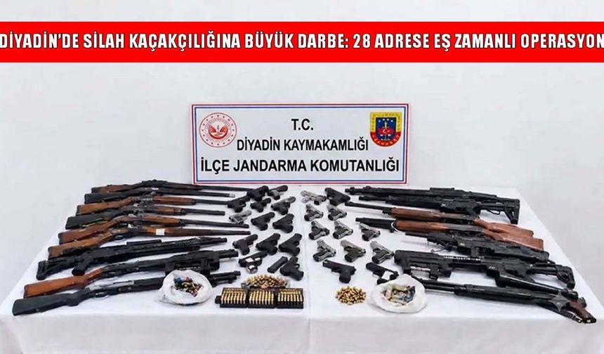 Diyadin merkezli operasyonda 28 adrese baskın