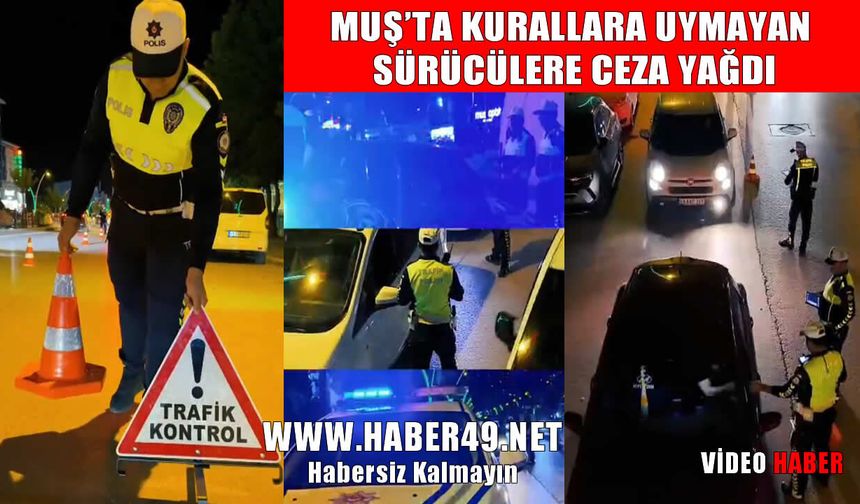 Muş’ta 9 aylık trafik bilançosu: 31 bin sürücüye 155 milyon TL ceza kesildi