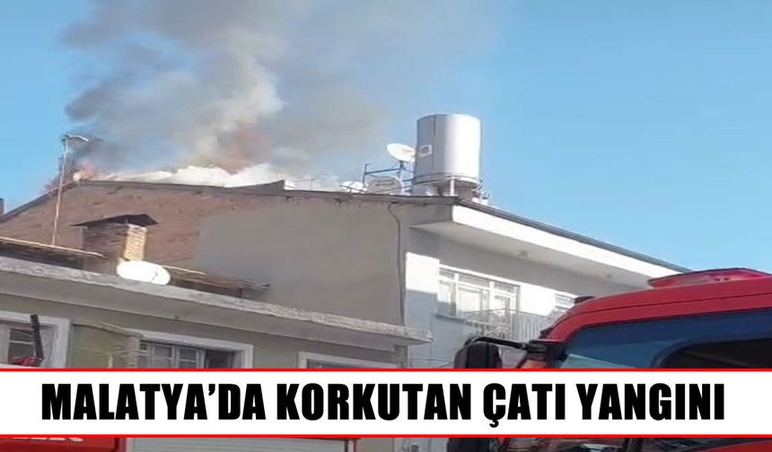 Malatya’da apartmanın çatısında yangın çıktı