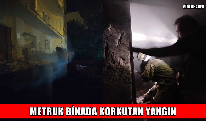 Muş’ta metruk binanın bodrum katında yangın paniği