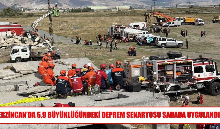 Erzincan’da Deprem Tatbikatı: 6,9’luk Senaryo Gerçeğe Dönüştürüldü