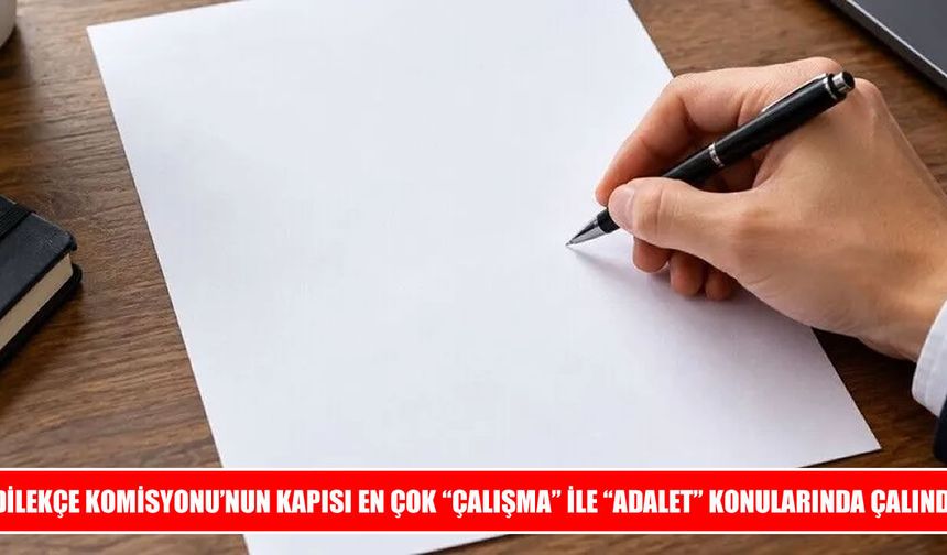 TBMM dilekçe komisyonu’nun gündeminde çalışma ve adalet ilk sırada