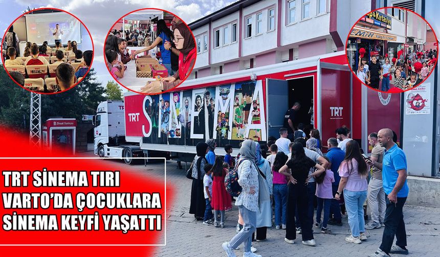 TRT Sinema Tırı Varto’da miniklerin yüzünü güldürdü